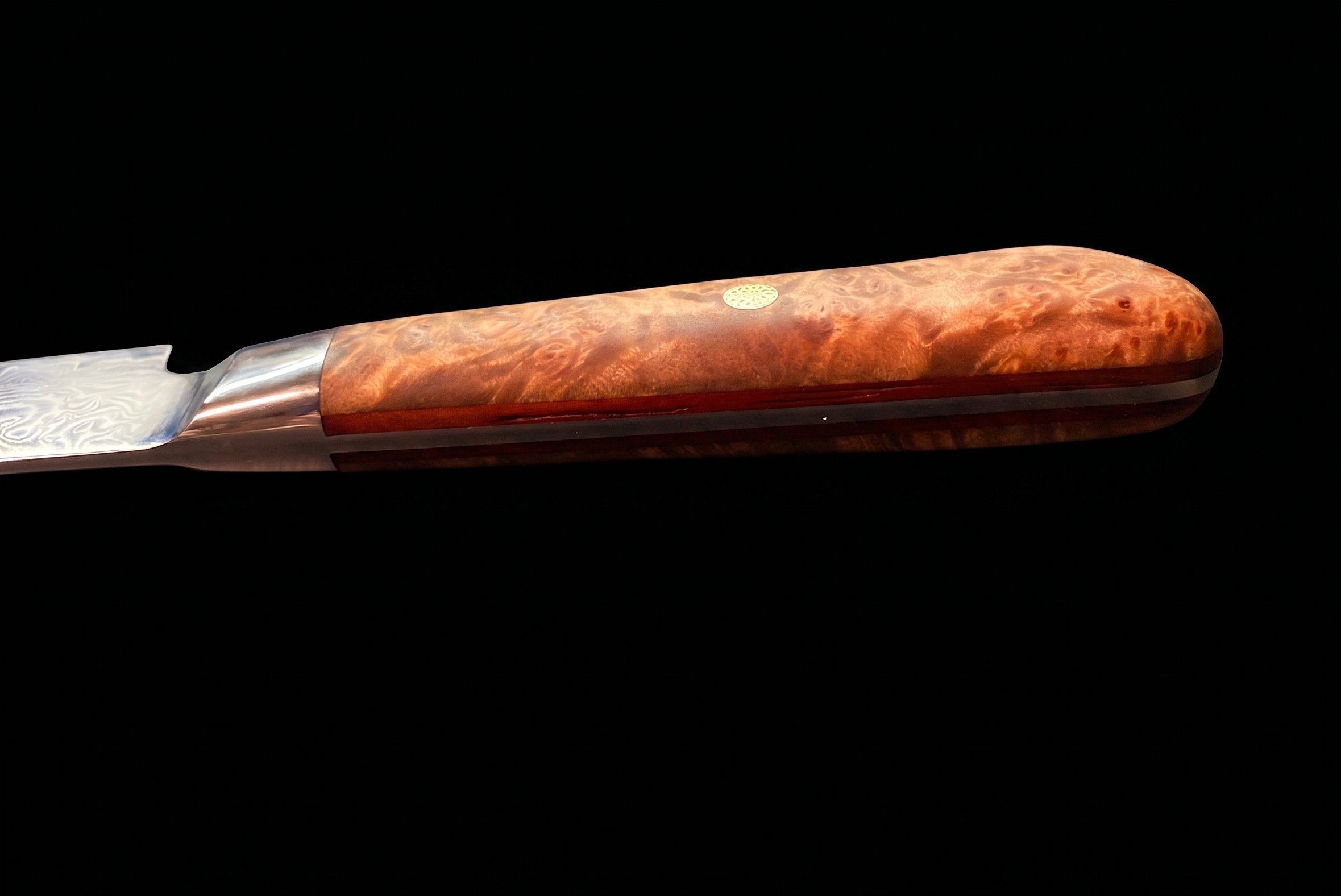 Paring knife handle close-up